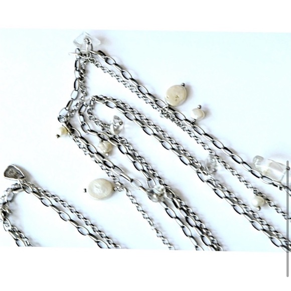 Silpada Vintage RARE Sterling Silver
Crystal Pearl Long Tassel Necklace - Picture 5 of 10